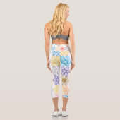 Leggings Capri Fleurs | Zazzle_Growshop. (Verso)