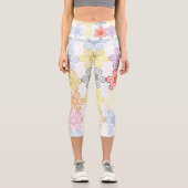 Leggings Capri Fleurs | Zazzle_Growshop. (Recto)