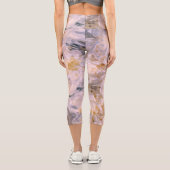 Leggings Capri floraison de chrysanthème (Verso)