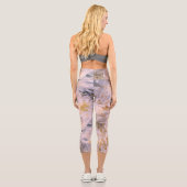 Leggings Capri floraison de chrysanthème (Verso)