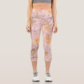 Leggings Capri floraison de chrysanthème (Recto)