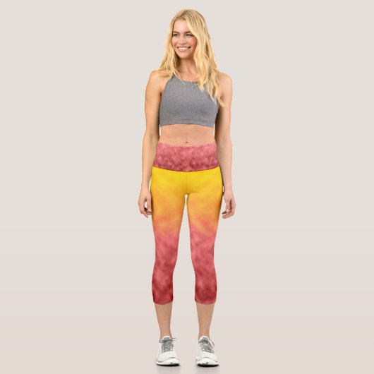 Leggings Capri Floraison du solstice (Recto)