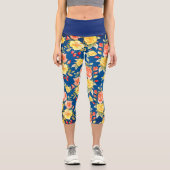 Leggings Capri Floral Blue Dainty (Recto)