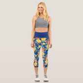 Leggings Capri Floral Blue Dainty (Recto)