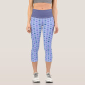 Leggings Capri Floral Blue Pattern (Recto)