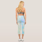 Leggings Capri Floral d'or lumineux sur Pastels Capris (Verso)