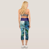 Leggings Capri Floral orchidée bleue (Verso)
