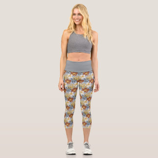 Leggings Capri Floral plat biologique
