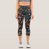 Leggings Capri Floral rose (Recto)
