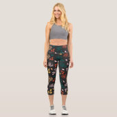 Leggings Capri Floral rose (Recto)
