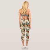 Leggings Capri Floral Thanksgiving Motif Vintage (1) (Verso)