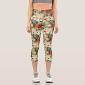 Leggings Capri Floral Thanksgiving Motif Vintage (1) (Recto)