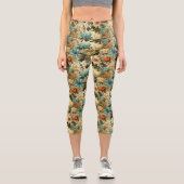 Leggings Capri Floral Thanksgiving Motif Vintage (5) (Recto)