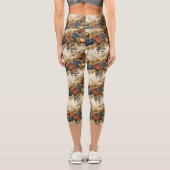 Leggings Capri Floral Thanksgiving Motif Vintage (9) (Verso)