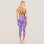 Leggings Capri Floral violet unique (Verso)