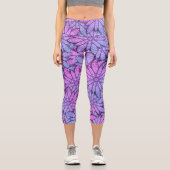 Leggings Capri Floral violet unique (Recto)