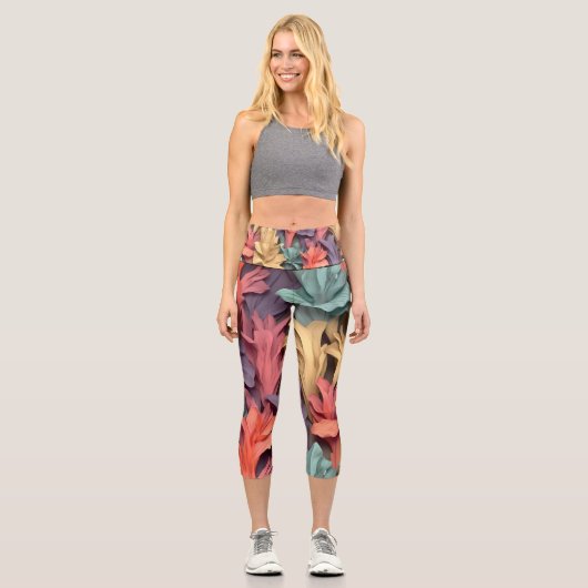 Leggings Capri Floral YOGA COLORÉ (Recto)