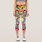 Leggings Capri FLORALE - Capris haut taille (Recto)