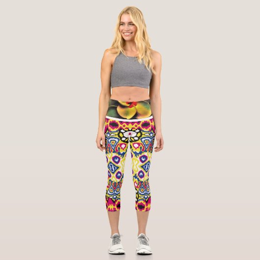 Leggings Capri FLORALE - Capris haut taille (Recto)