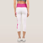 Leggings Capri Florida Girl Blanc & Rose Haut taille Capris (Verso)