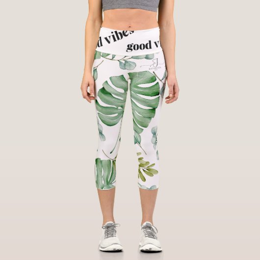 Leggings Capri flower (Recto)