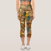 Leggings Capri Flower Pattern Design (Verso)