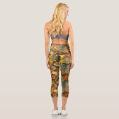 Leggings Capri Flower Pattern Design (Verso)