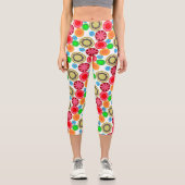 Leggings Capri Flower Power en rangées 002 (Recto)