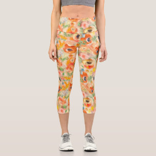 Leggings Capri Flowers