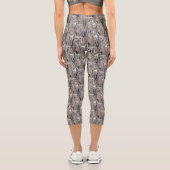 Leggings Capri Fluffy Cattails Nature Motif (Verso)