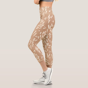Leggings Capri Flux dans Tan et Crème