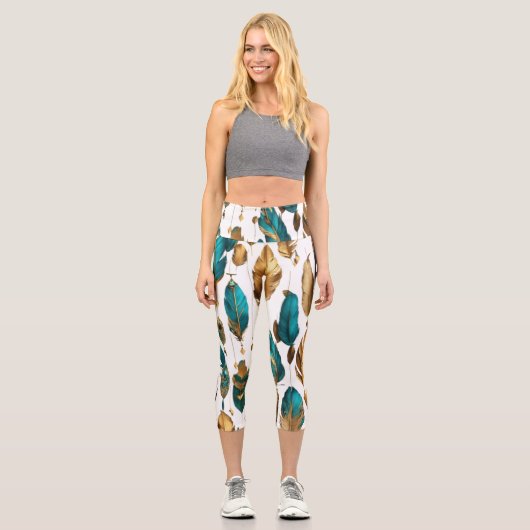 Leggings Capri Flux de plume - Gravité en mouvement (Recto)