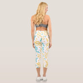 Leggings Capri Flux en turquoise et jaune (Verso)