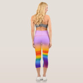 Leggings Capri Flux Prism - Dégradé Arc-en-ciel Pastel Wavy (Verso)