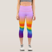 Leggings Capri Flux Prism - Dégradé Arc-en-ciel Pastel Wavy (Recto)
