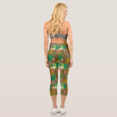 Leggings Capri Foliage tropical Brown été (Verso)