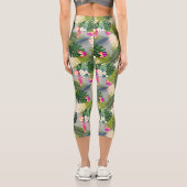 Leggings Capri Folithe tropical Gris d'été (Verso)