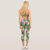 Leggings Capri Folithe tropical Gris d'été (Verso)