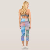 Leggings Capri Fond de texture en pierre de marbre liquide abstra (Verso)
