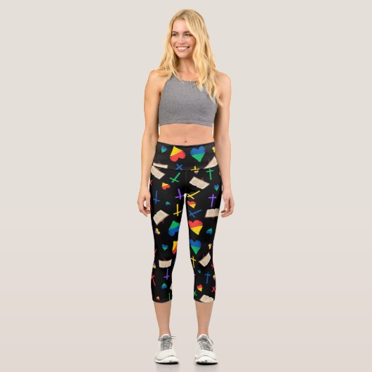 Leggings Capri Fondée sur la foi (Recto)