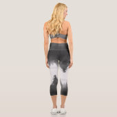 Leggings Capri Forêt à miroir brun et blanc (Verso)