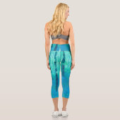 Leggings Capri Forêt de Bluebell (Verso)