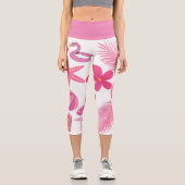 Leggings Capri Forme d'été rose (Recto)