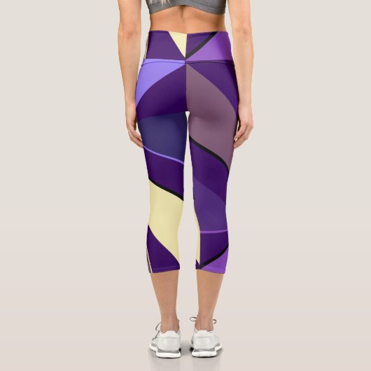 Leggings Capri Forme géométrique Abstraite 5 (Verso)