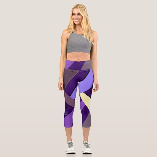Leggings Capri Forme géométrique Abstraite 5 (Recto)