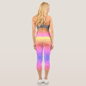 Leggings Capri forme géométrique blanche Abstraite (Verso)