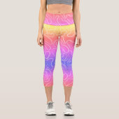 Leggings Capri forme géométrique blanche Abstraite (Recto)
