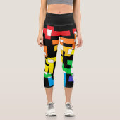 Leggings Capri Formes arc-en-ciel (Recto)