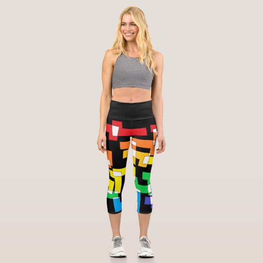 Leggings Capri Formes arc-en-ciel (Recto)