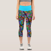 Leggings Capri Formes très colorées abstraites art 10 (Recto)